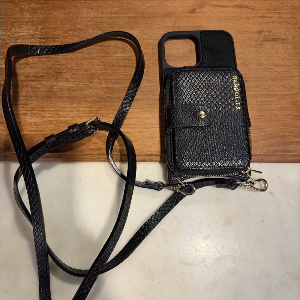 Bandolier Black Crossbody Phone Case with Strap - IPhone 13 Pro Max